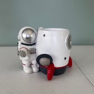 Astronaut and Rocket Home Accent - White and Red